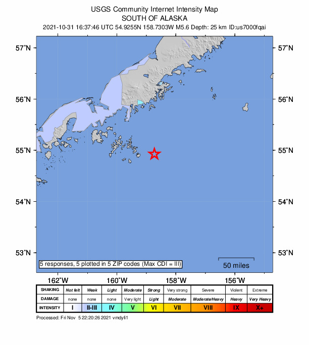 Did You Feel It? map: shaking reported by the public