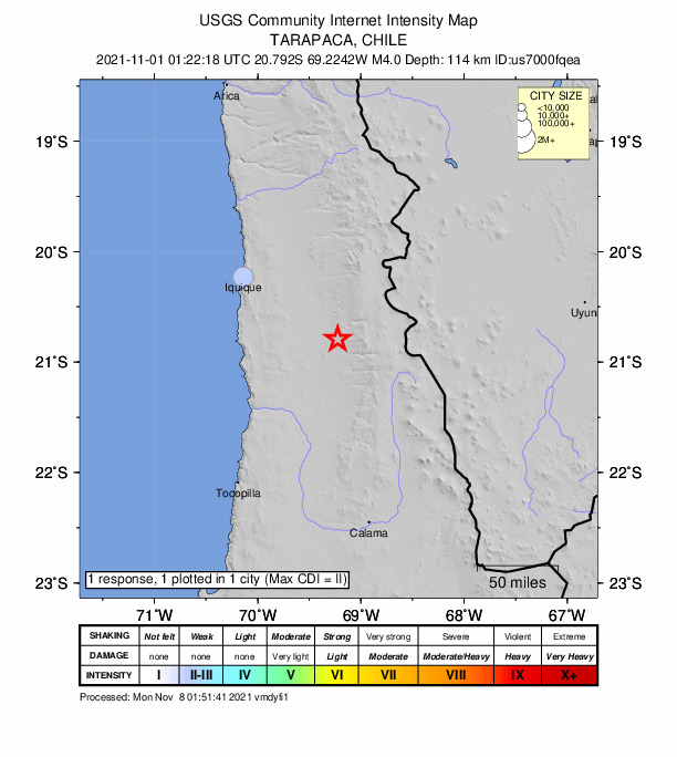 Did You Feel It? map: shaking reported by the public