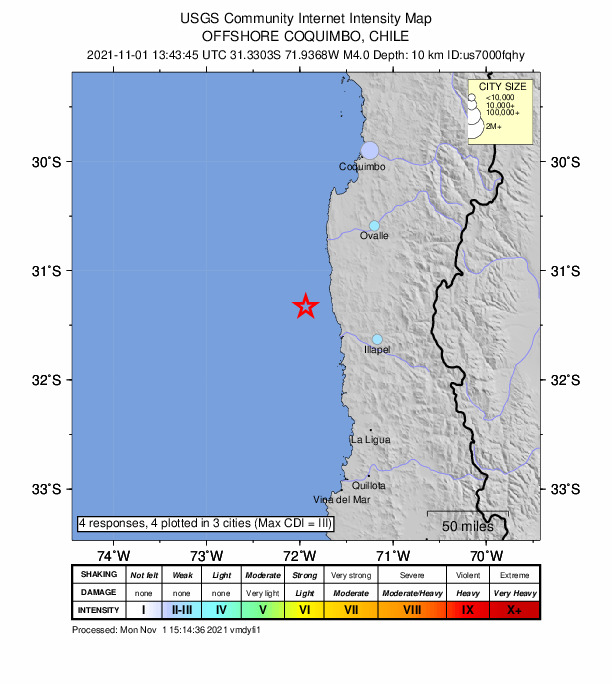 Did You Feel It? map: shaking reported by the public