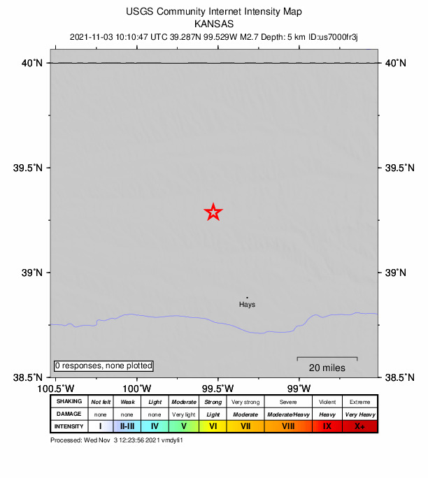 Did You Feel It? map: shaking reported by the public