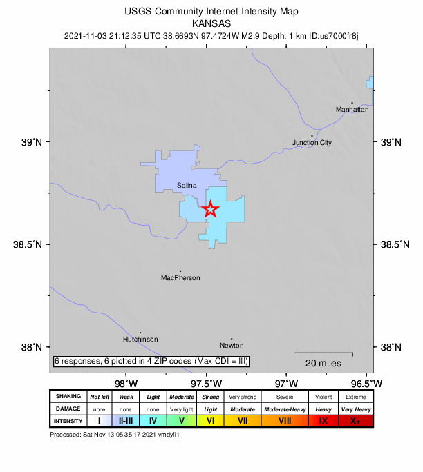 Did You Feel It? map: shaking reported by the public