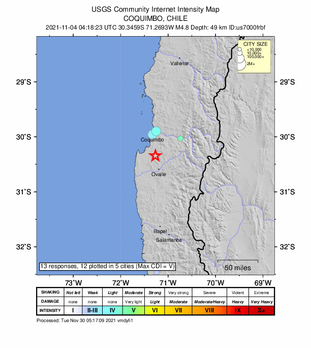 Did You Feel It? map: shaking reported by the public