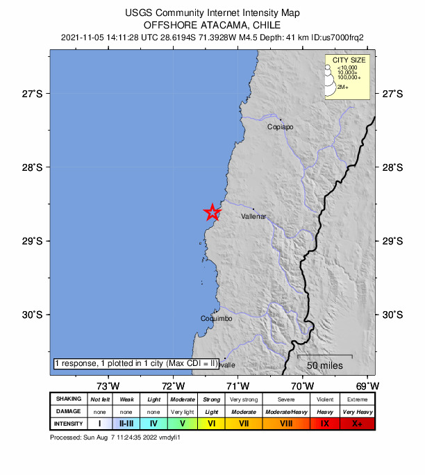 Did You Feel It? map: shaking reported by the public
