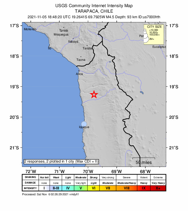 Did You Feel It? map: shaking reported by the public