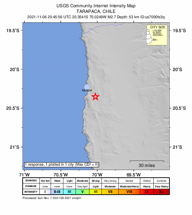 Did You Feel It? map: shaking reported by the public