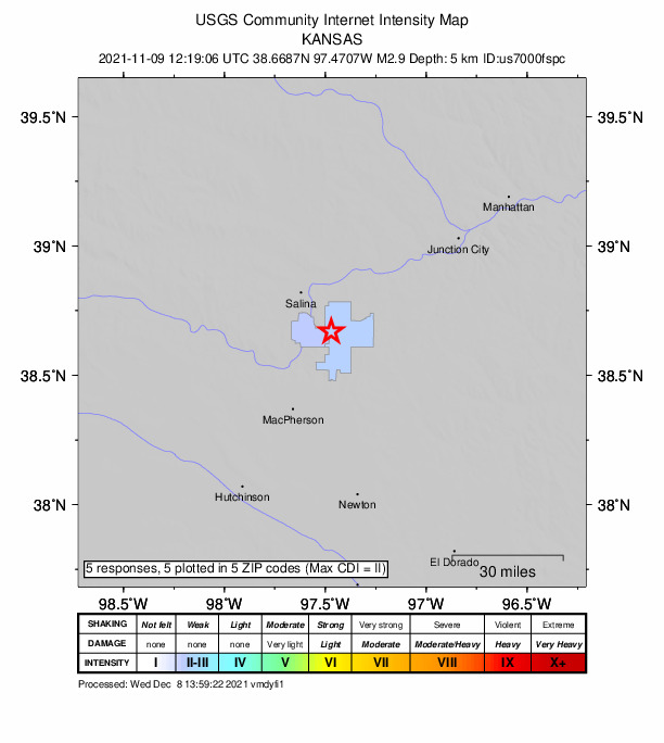 Did You Feel It? map: shaking reported by the public
