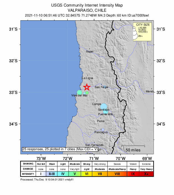Did You Feel It? map: shaking reported by the public