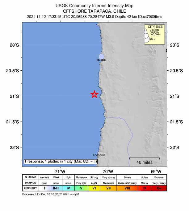Did You Feel It? map: shaking reported by the public