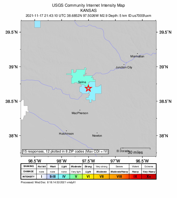 Did You Feel It? map: shaking reported by the public