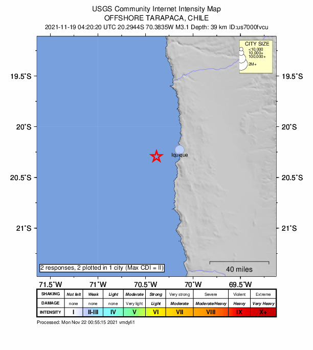 Did You Feel It? map: shaking reported by the public
