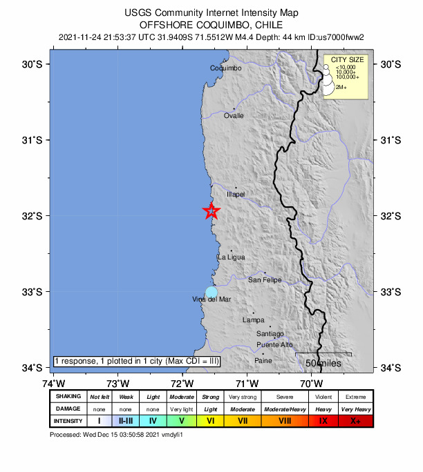 Did You Feel It? map: shaking reported by the public