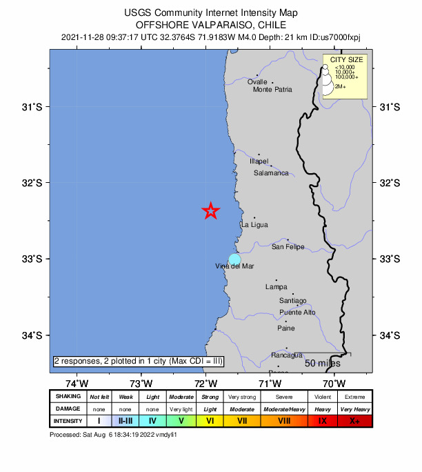 Did You Feel It? map: shaking reported by the public