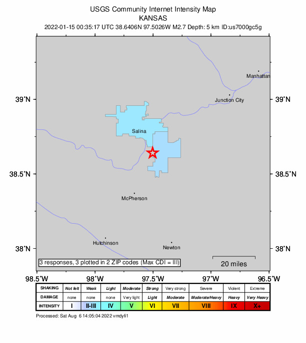 Did You Feel It? map: shaking reported by the public