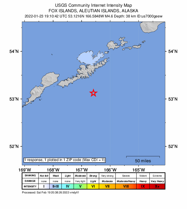 Did You Feel It? map: shaking reported by the public