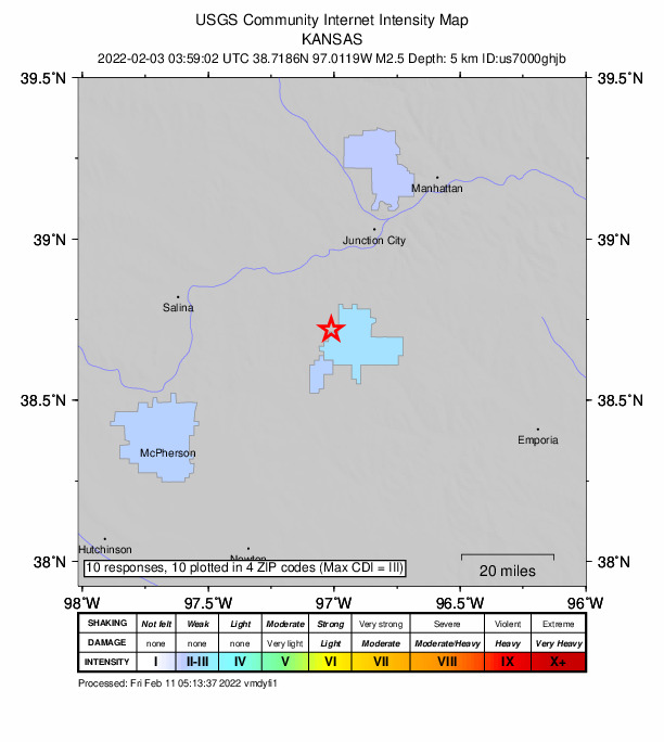 Did You Feel It? map: shaking reported by the public