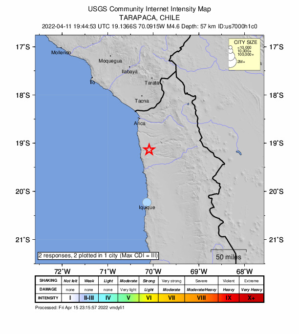 Did You Feel It? map: shaking reported by the public