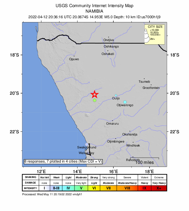 Did You Feel It? map: shaking reported by the public