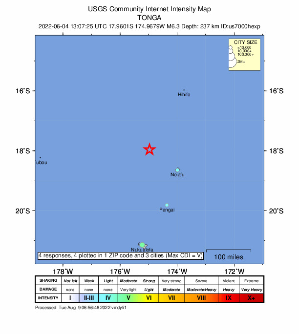 Did You Feel It? map: shaking reported by the public
