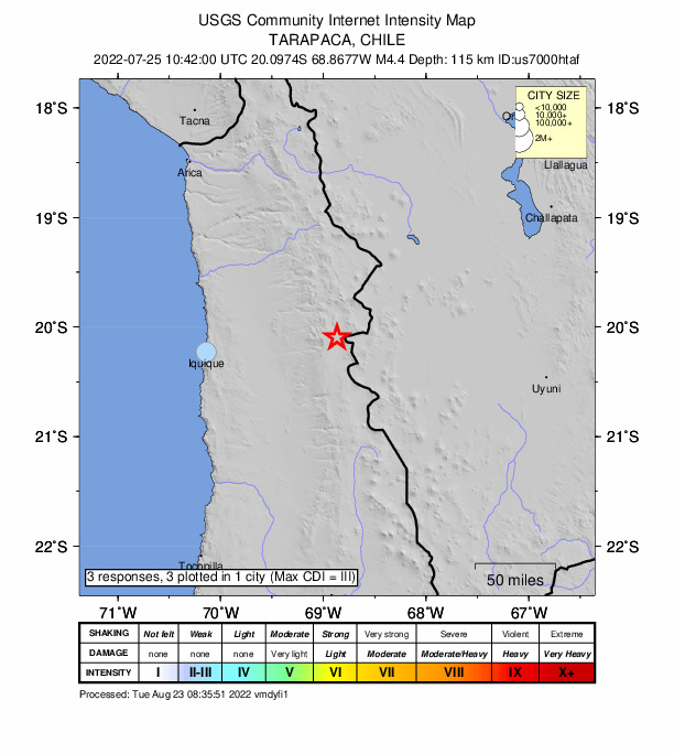Did You Feel It? map: shaking reported by the public