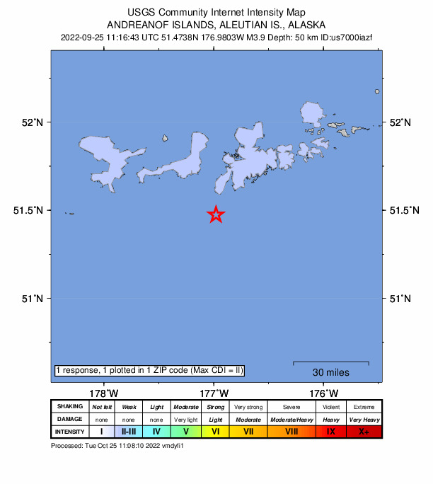 Did You Feel It? map: shaking reported by the public