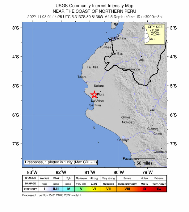 Did You Feel It? map: shaking reported by the public
