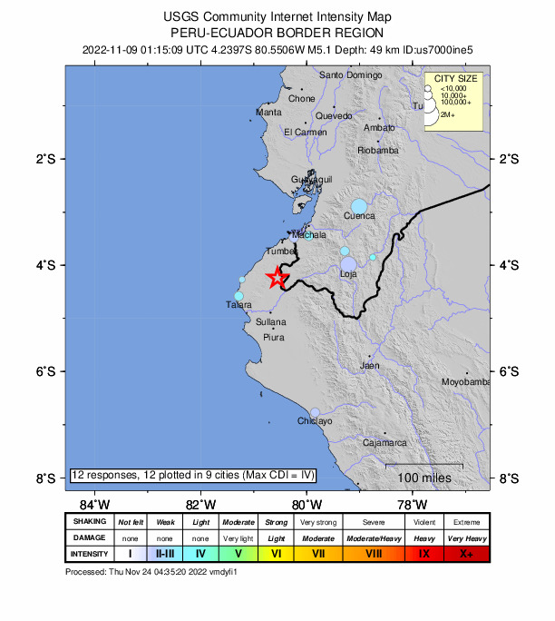 Did You Feel It? map: shaking reported by the public
