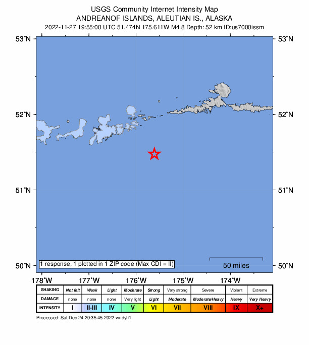 Did You Feel It? map: shaking reported by the public