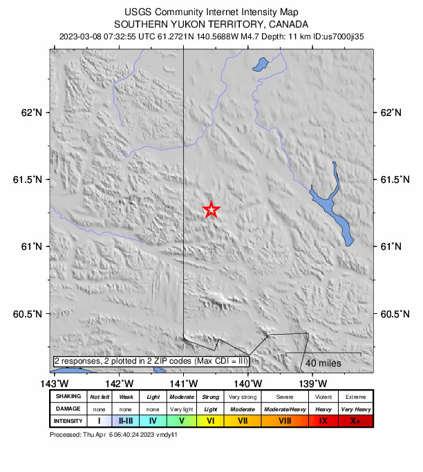 Did You Feel It? map: shaking reported by the public