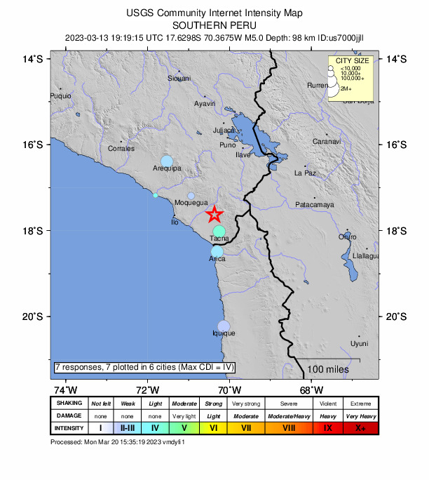 Did You Feel It? map: shaking reported by the public