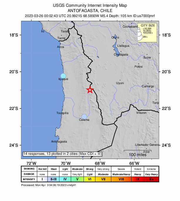 Did You Feel It? map: shaking reported by the public
