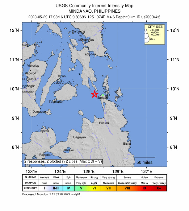 Did You Feel It? map: shaking reported by the public