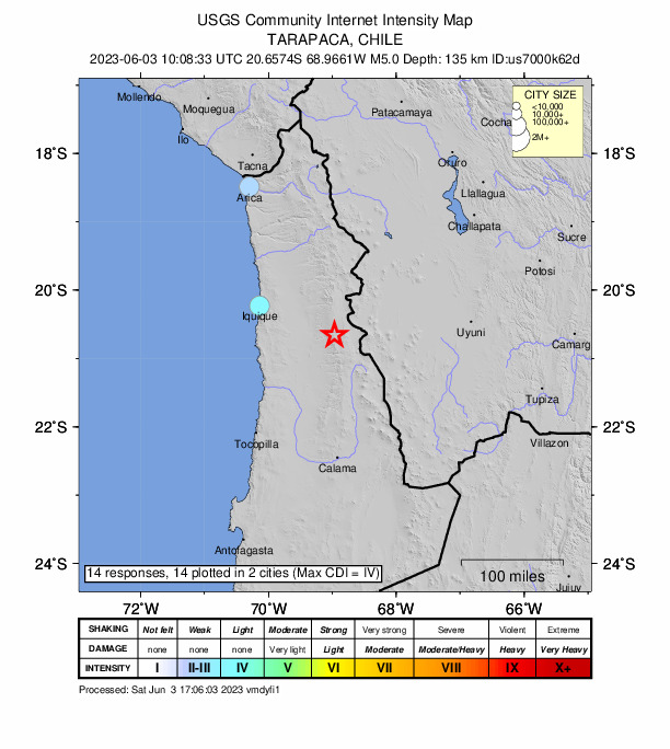 Did You Feel It? map: shaking reported by the public