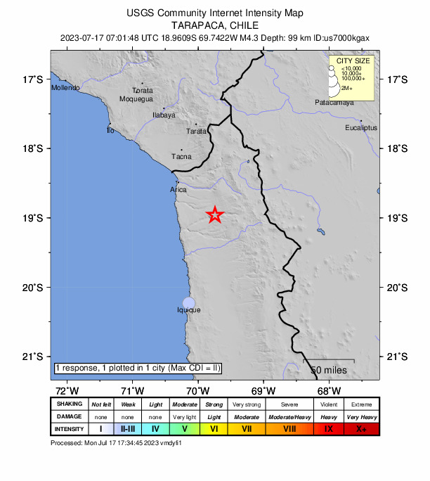 Did You Feel It? map: shaking reported by the public