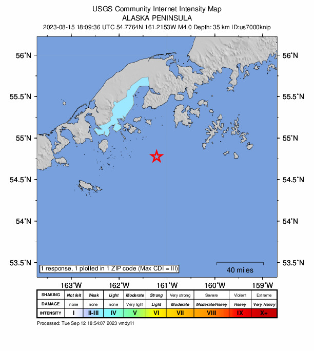 Did You Feel It? map: shaking reported by the public