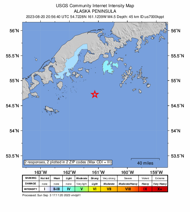 Did You Feel It? map: shaking reported by the public
