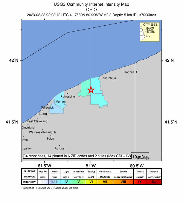 Did You Feel It? map: shaking reported by the public