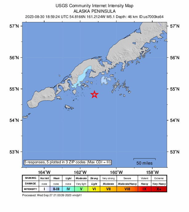 Did You Feel It? map: shaking reported by the public