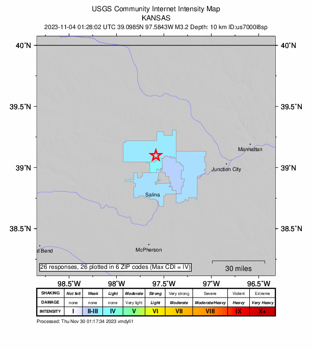 Did You Feel It? map: shaking reported by the public