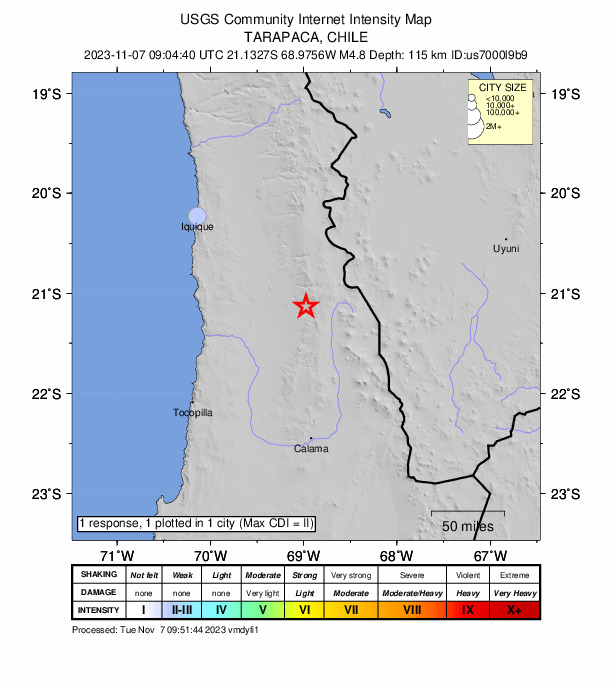 Did You Feel It? map: shaking reported by the public