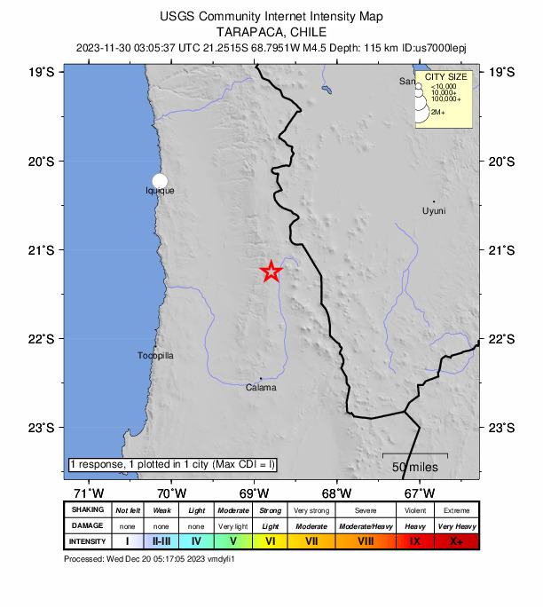 Did You Feel It? map: shaking reported by the public