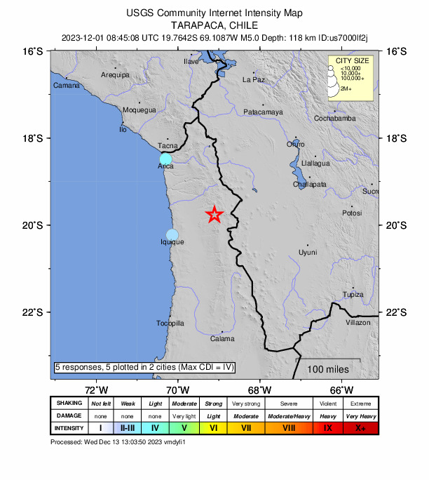 Did You Feel It? map: shaking reported by the public