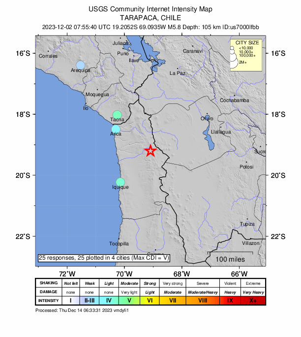 Did You Feel It? map: shaking reported by the public