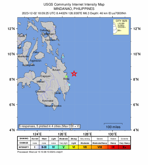 Did You Feel It? map: shaking reported by the public