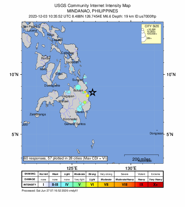 Did You Feel It? map: shaking reported by the public