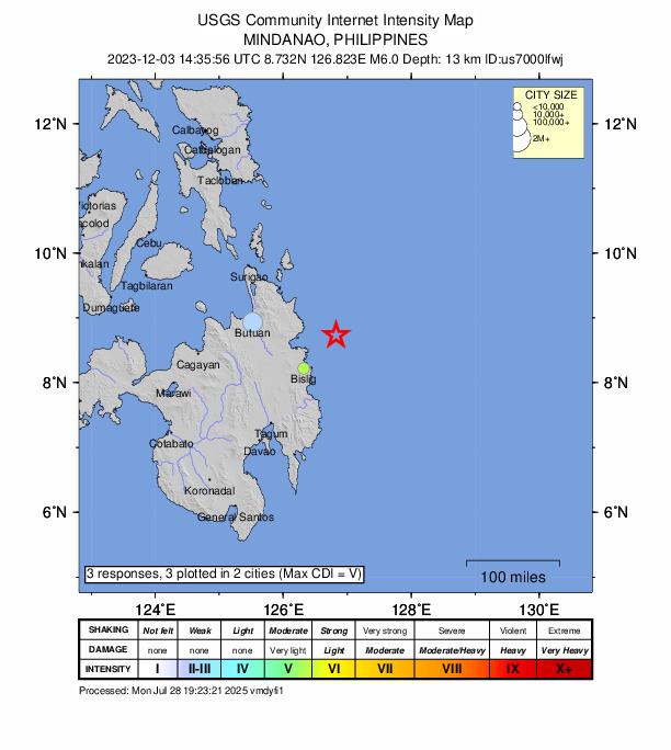 Did You Feel It? map: shaking reported by the public