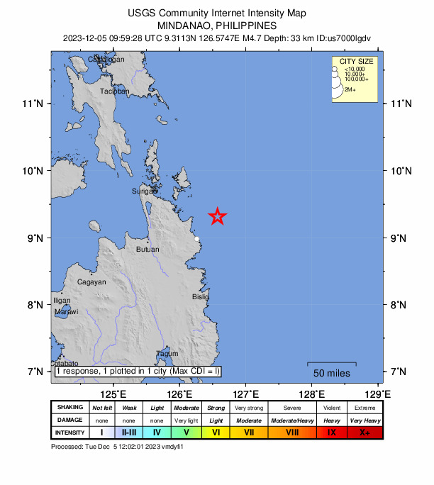 Did You Feel It? map: shaking reported by the public