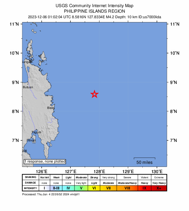 Did You Feel It? map: shaking reported by the public