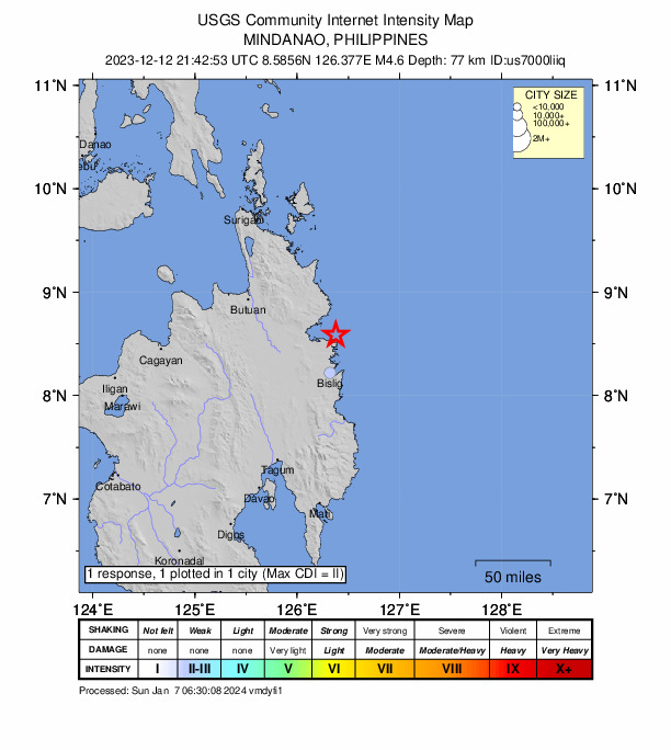 Did You Feel It? map: shaking reported by the public