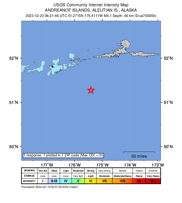 Did You Feel It? map: shaking reported by the public
