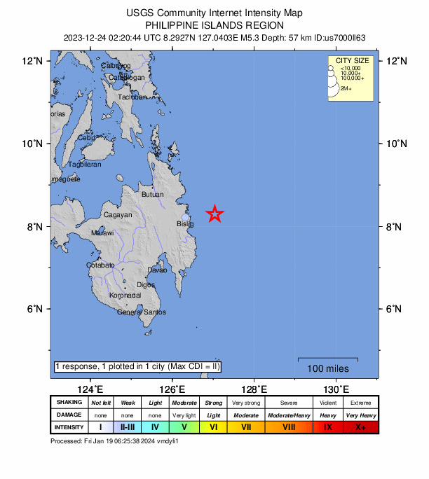 Did You Feel It? map: shaking reported by the public